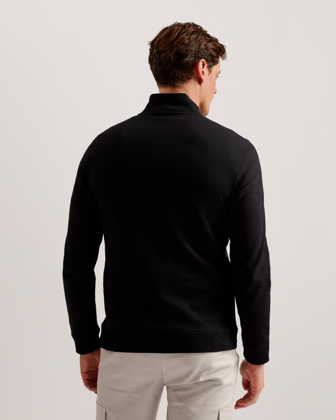 Pulls De Golf Ted Baker Half Zip Funnel Neck Noir Homme | XNO-17745362